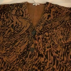 Madewell Tigerized Cameron Ribbed Cardigan Sweater